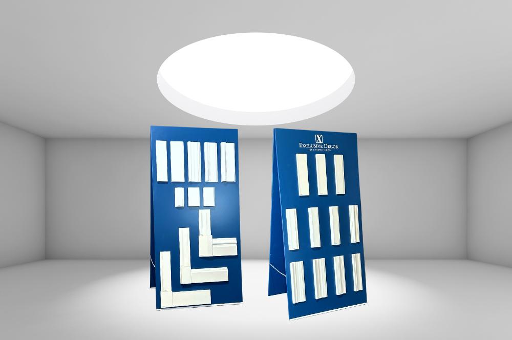 showroommateriaal Showbord deurlijsten en plintneuten showroommateriaal Showbord deurlijsten en plintneuten
