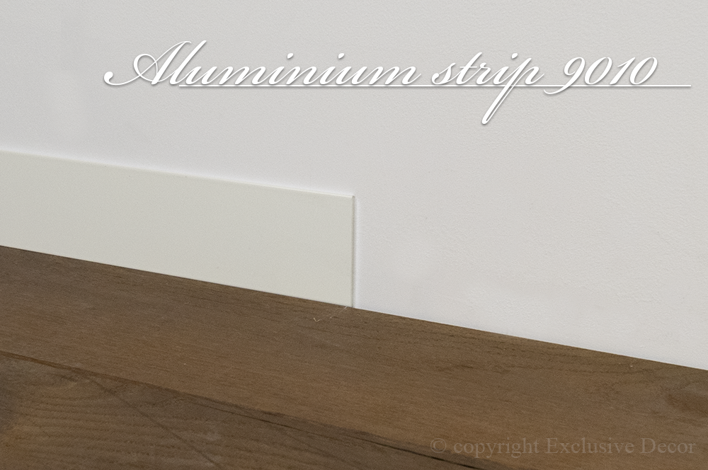 plinten Aluminium strip RAL 9010 aluminium Aluminium strip RAL 9010