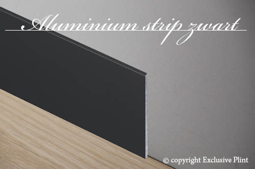 plinten Aluminium strip zwart aluminium Aluminium strip zwart