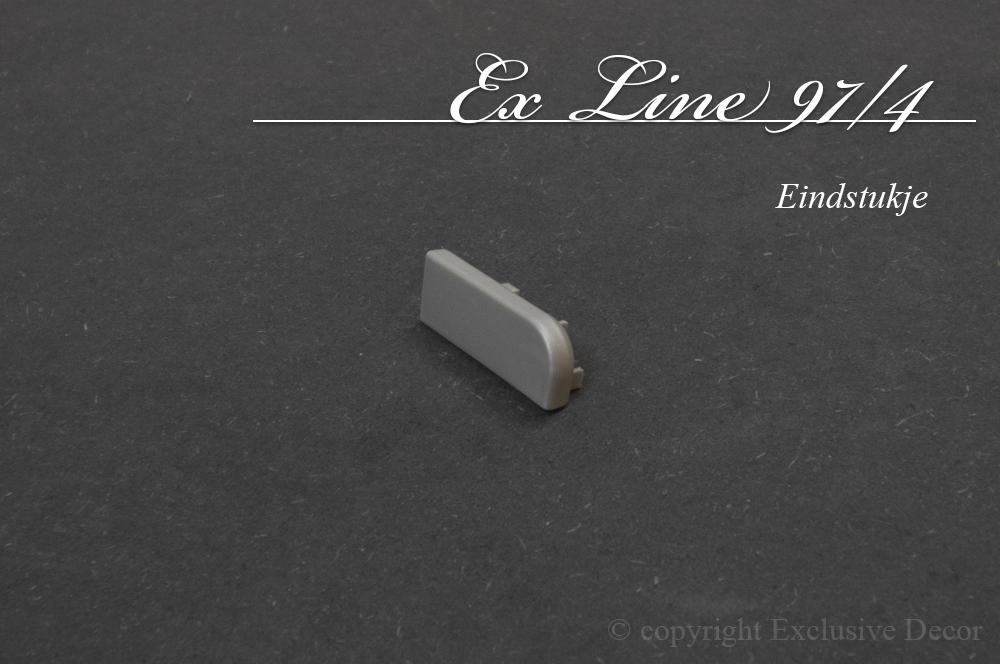 plinten ex line 97/4 - Set eindstukjes (L+R) aluminium ex line 97/4 - Set eindstukjes (L+R)
