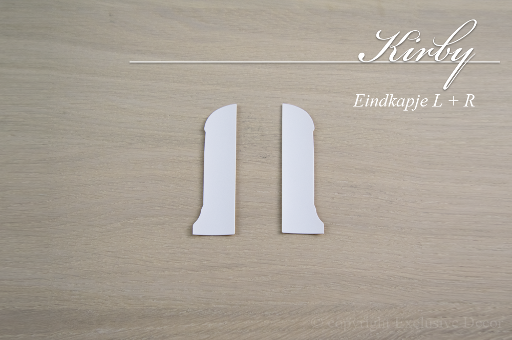 plinten Kirby - Eindstukje L+R mdf vochtwerend Kirby - Eindstukje L+R